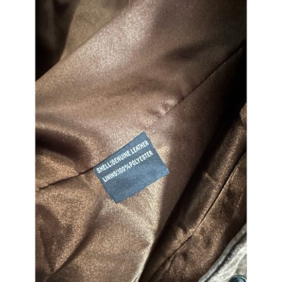 MONTANACO Leather Studded Embellished Jacket Skirt Set Brown Prairie Western -L - Picture 8 of 12